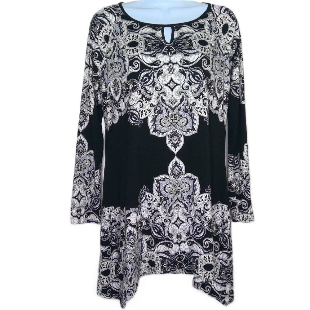 Soma Live Lounge Wear Tunic Top Dress Lounge Wear Paisley Luxuriously Soft Sz S